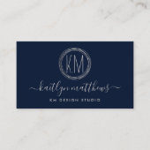 抽象芸術シルバーサークルMonongram名刺 名刺 (正面)