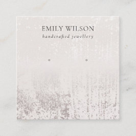 抽象芸術シルバーバラ金ゴールドスタッドイヤリングディスプレイ スクエア名刺
