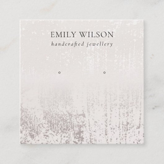 抽象芸術シルバーバラ金ゴールドスタッドイヤリングディスプレイ スクエア名刺 (正面)
