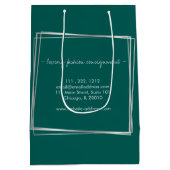 抽象芸術シルバーフレームモダンプロフェッショナル ミディアムペーパーバッグ (裏面)