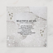 *~*抽象芸術シルバーブラックグリッター名刺 スクエア名刺 (裏面)