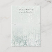 抽象芸術シルバーレインアクアテクスチャネックレスディスプレイ 名刺 (正面)