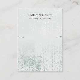 抽象芸術シルバーレインアクアテクスチャネックレスディスプレイ 名刺