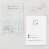 抽象芸術シルバーレインアクアテクスチャネックレスディスプレイ 名刺 (正面/裏面)