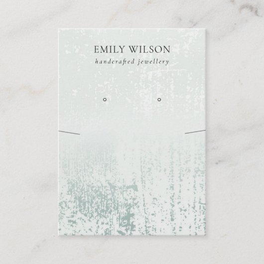 抽象芸術シルバーレインアクアネックレスイヤリングディスプレイ 名刺 (正面)