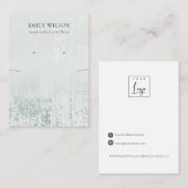 抽象芸術シルバーレインアクアネックレスイヤリングディスプレイ 名刺 (正面/裏面)