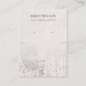 抽象芸術シルバーレインアクアネックレスイヤリングディスプレイ 名刺 (正面)