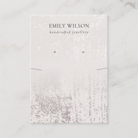 抽象芸術シルバーレインアクアネックレスイヤリングディスプレイ 名刺 (正面)