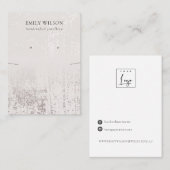 抽象芸術シルバーレインアクアネックレスイヤリングディスプレイ 名刺 (正面/裏面)