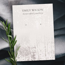 抽象芸術シルバーレインテクスチャスタッドイヤリングディスプレイ