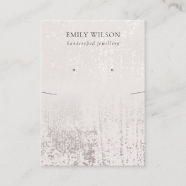 抽象芸術シルバーレインネックレスイヤリングディスプレイ 名刺