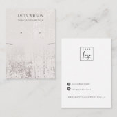 抽象芸術シルバーレインネックレスイヤリングディスプレイ  名刺 (正面/裏面)