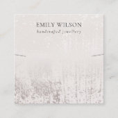 抽象芸術シルバーレトルメントネックレスバンドテンプレート スクエア名刺 (正面)