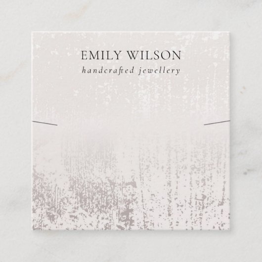 抽象芸術シルバーレトルメントネックレスバンドテンプレート スクエア名刺 (正面)