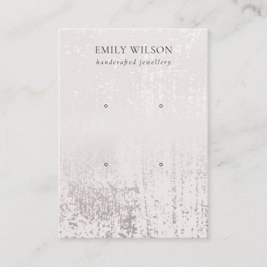抽象芸術シルバー雨量2スタッドイヤリングディスプレイ 名刺 (正面)