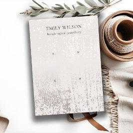 抽象芸術シルバー雨量2スタッドイヤリングディスプレイ 名刺