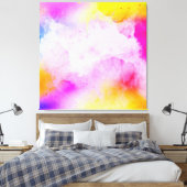 抽象芸術シンフォニー鮮やか:エレガンスアクセント枕 キャンバスプリント (インサイチュ (寝室))