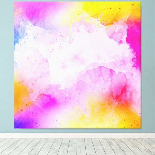 抽象芸術シンフォニー鮮やか:エレガンスアクセント枕 キャンバスプリント (インサイチュ (ウッドフロア))