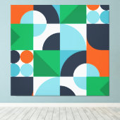 抽象芸術シンプルの形状と形状 キャンバスプリント (インサイチュ (ウッドフロア))