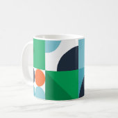 抽象芸術シンプルの形状と形状 コーヒーマグカップ (正面左)