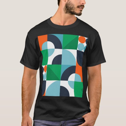 抽象芸術シンプルの形状と形状 Tシャツ (正面)