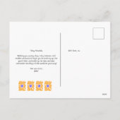 抽象芸術シンプルサマーフラワーホリデーポストカード シーズンポストカード (裏面)