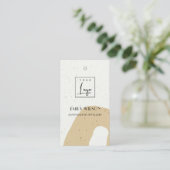 抽象芸術シンプルセラミックオークレロゴ価格ラベル 名刺 (スタンド正面)