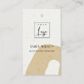 抽象芸術シンプルセラミックオークレロゴ価格ラベル 名刺 (正面)