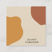 抽象芸術シンプルテラコッタボ素朴ホ スクエア名刺 (正面)