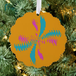 抽象芸術シンプルバタフライフライトの乱れたパターン オーナメントカード