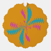 抽象芸術シンプルバタフライフライトの乱れたパターン オーナメントカード (正面)