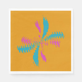 抽象芸術シンプルバタフライフライトの乱れたパターン スタンダードランチョンナプキン