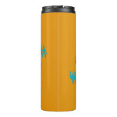 抽象芸術シンプルバタフライフライトの乱れたパターン タンブラー (裏面)