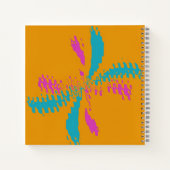 抽象芸術シンプルバタフライフライトの乱れたパターン ノートブック (裏面)