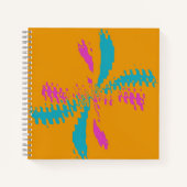 抽象芸術シンプルバタフライフライトの乱れたパターン ノートブック (正面)