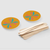 抽象芸術シンプルバタフライフライトの乱れたパターン ハンドファン (組立なし)