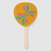 抽象芸術シンプルバタフライフライトの乱れたパターン ハンドファン (裏面)