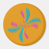 抽象芸術シンプルバタフライフライトの乱れたパターン マグネット (正面)