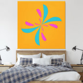 抽象芸術シンプルバタフライ飛行パターン キャンバスプリント (インサイチュ (寝室))