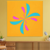 抽象芸術シンプルバタフライ飛行パターン キャンバスプリント (インサイチュ (リビング))