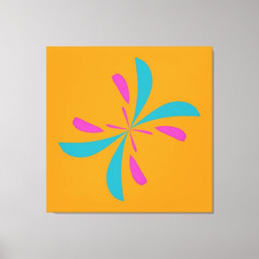 抽象芸術シンプルバタフライ飛行パターン キャンバスプリント (正面)