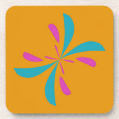 抽象芸術シンプルバタフライ飛行パターン コースター (正面)