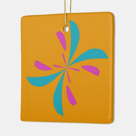 抽象芸術シンプルバタフライ飛行パターン セラミックオーナメント (左)