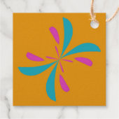 抽象芸術シンプルバタフライ飛行パターン フェイバータグ (裏面)