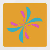 抽象芸術シンプルバタフライ飛行パターン ラベル (デザイン1)