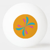 抽象芸術シンプルバタフライ飛行パターン 卓球ボール (裏面)