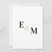 抽象芸術シンプルピンクグラジオラス結婚文字 セーブザデート (裏面)