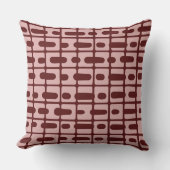抽象芸術シンプルブルゴーニュピンクパターン クッション (正面)