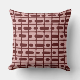 抽象芸術シンプルブルゴーニュピンクパターン クッション
