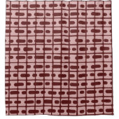 抽象芸術シンプルブルゴーニュピンクパターン シャワーカーテン (正面)